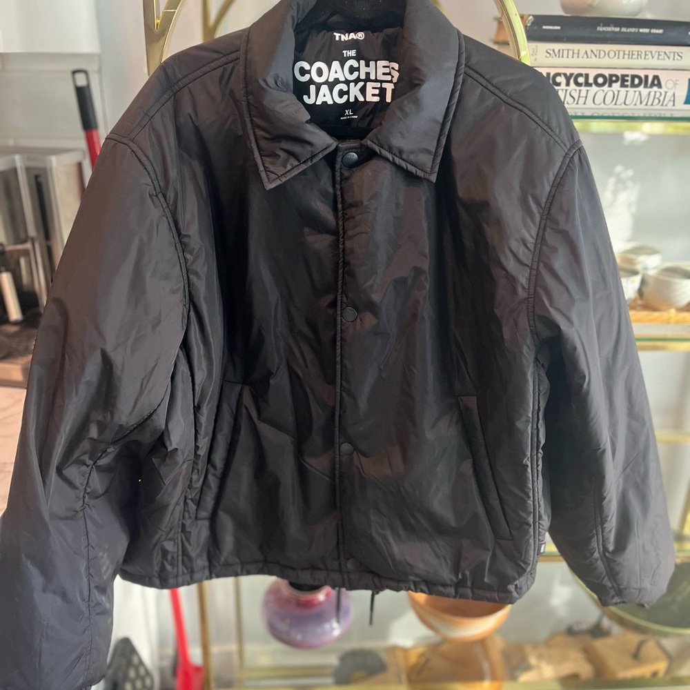 TNA Women’s Black Coaches Bomber Jacket
